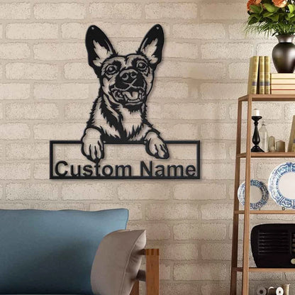 Personalized Belgian Malinois Dog Metal Sign Art, Custom Belgian Malinois Dog Metal Sign, Dog Gift, Birthday Gift, Animal Funny, Laser Cut Metal Signs Custom Gift Ideas