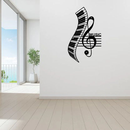 Personalized Piano Keys And Treble Clef Metal Sign, Housewarming Plaque For Piano Player, Metal Laser Cut Metal Signs Custom Gift Ideas