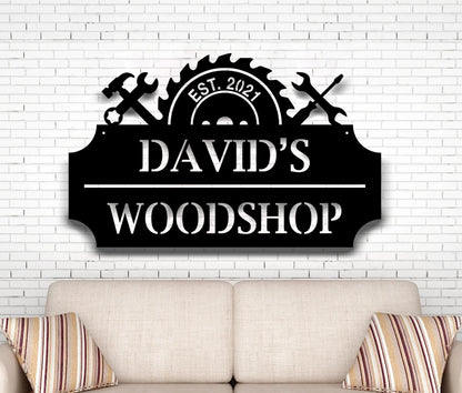 Personalized Workshop Metal Sign, Metal Workshop Sign, Custom Workshop Sign, Garage Sign, Fathers Day Gift, Dad's Workshop Sign Laser Cut Metal Signs Custom Gift Ideas