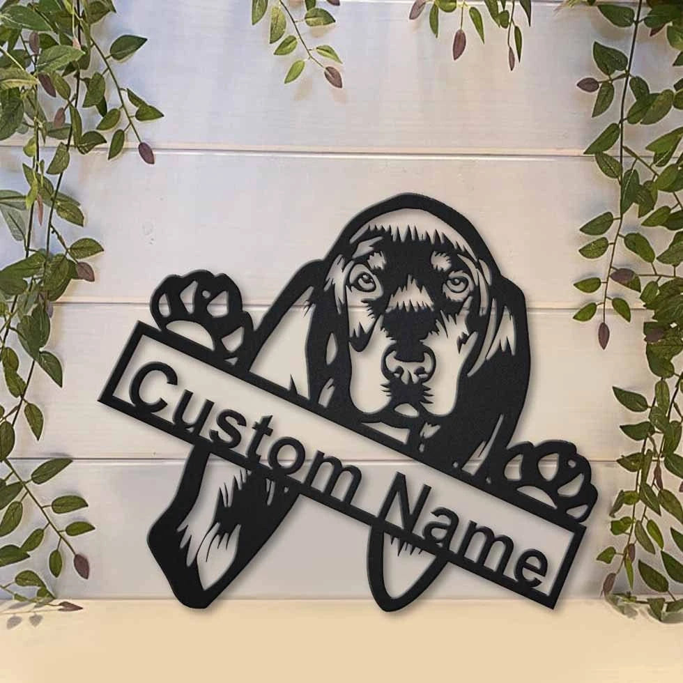 Personalized Black And Tan Coonhound Metal Sign Art, Custom Black And Tan Coonhound Metal Sign, Dog Gift, Birthday Gift, Animal Funny, Laser Cut Metal Signs Custom Gift Ideas