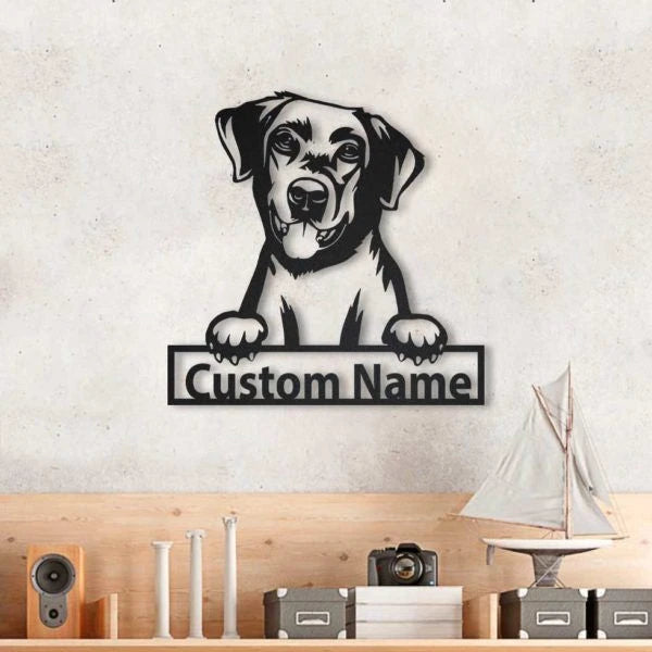 Labrador Retriever Personalized Metal Wall Decor, Cut Metal Sign, Metal Wall Art, Metal House Sign Laser Cut Metal Signs Custom Gift Ideas