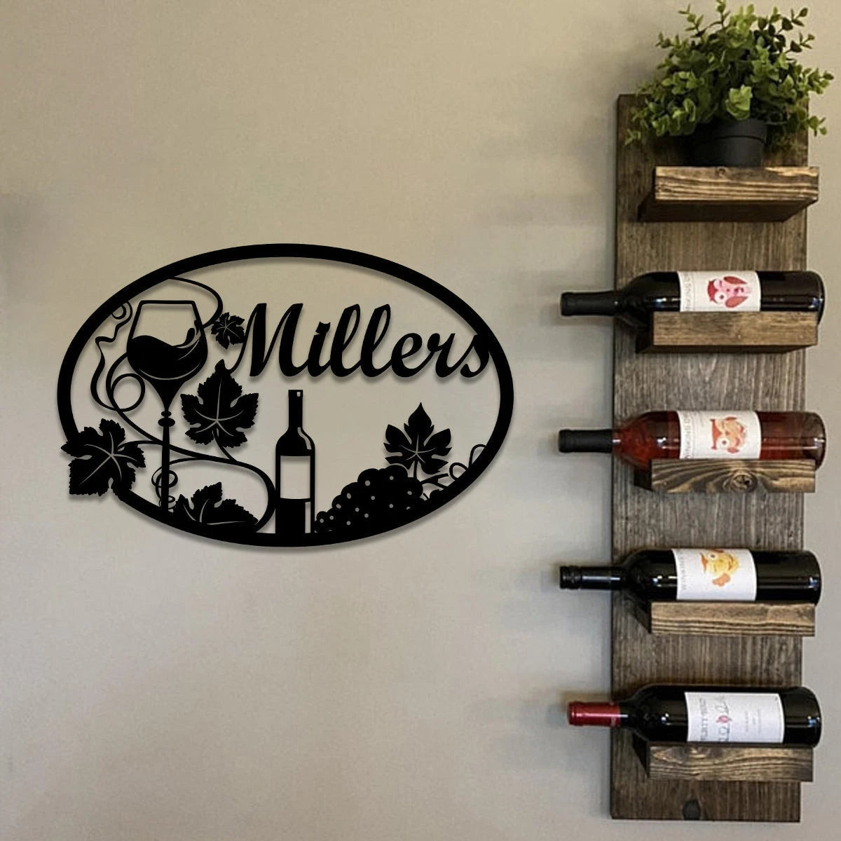 Personalized Grape Cellar Wine Metal Bar Sign, Custom Pub, Tap, Metal Laser Cut Metal Signs Custom Gift Ideas