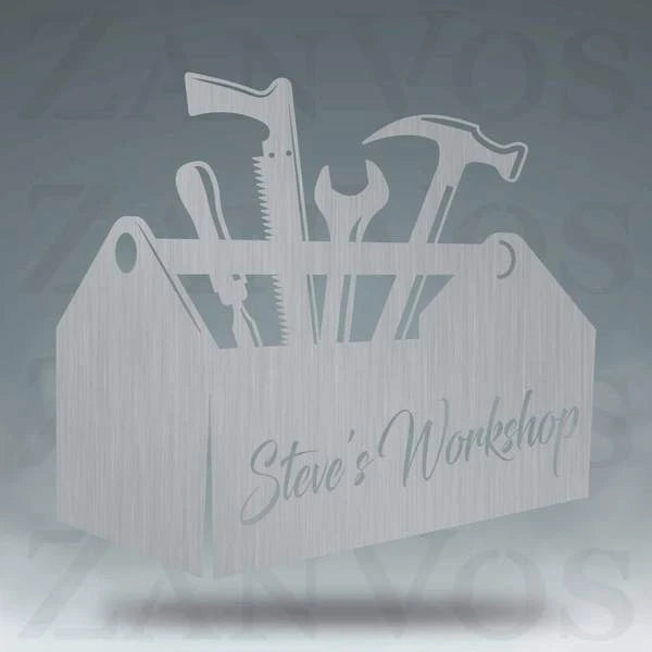 Toolbox Monogram Customized Metal Signs, Custom Metal Sign, Custom Signs, Metal Sign, Metal Laser Cut Metal Signs Custom Gift Ideas