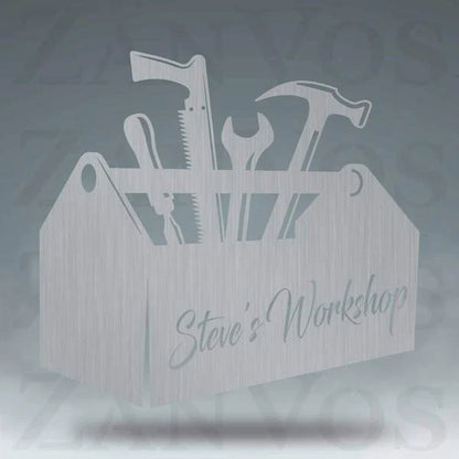Toolbox Monogram Customized Metal Signs, Custom Metal Sign, Custom Signs, Metal Sign, Metal Laser Cut Metal Signs Custom Gift Ideas
