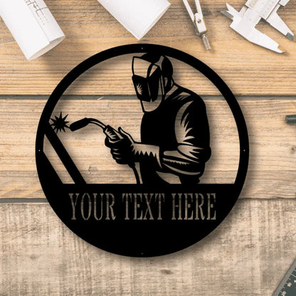 Welding Monogram Customized Metal Signs Custom Metal Sign Custom Signs Metal Sign