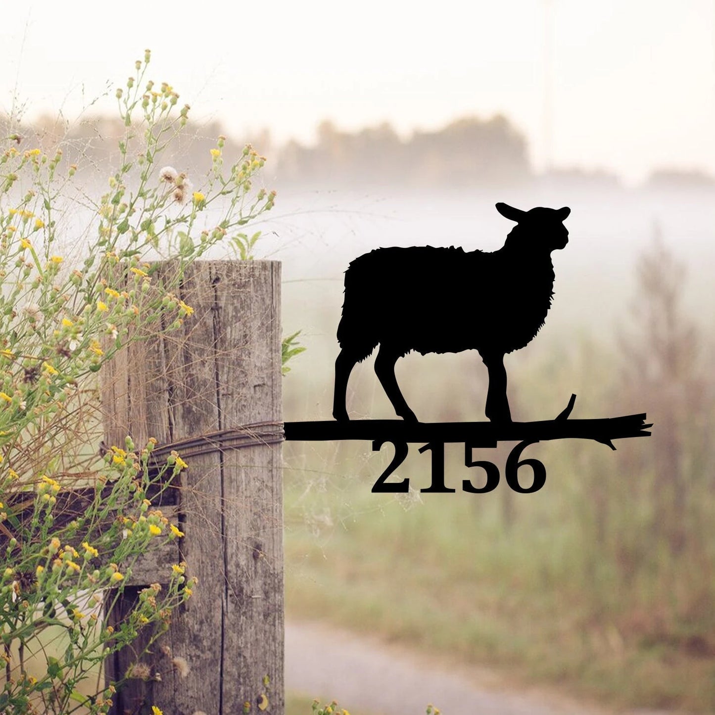 Customized Sheep Metal Tree Stake, Farm Decor, Home Art Laser Cut Metal Signs Custom Gift Ideas
