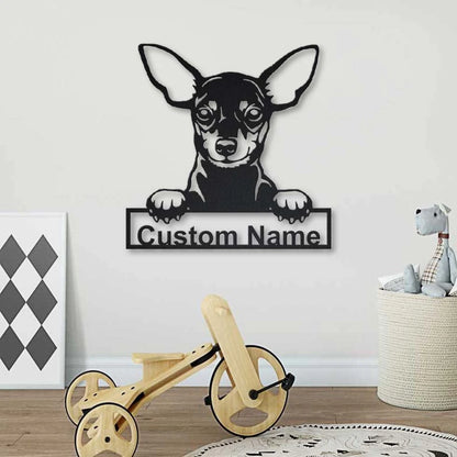 Personalized Miniature Pinscher Dog Metal Sign Art, Custom Miniature Pinscher Metal Sign, Birthday Gift, Animal Funny, Father's Day Gift, Laser Cut Metal Signs Custom Gift Ideas