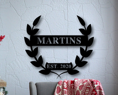 Personalized Fall Theme Sign, Custom Fall Patio Sign, Metal Autumn Sign, Metal Family Name Sign With Leaves, Autumn Gift, Laser Cut Metal Signs Custom Gift Ideas