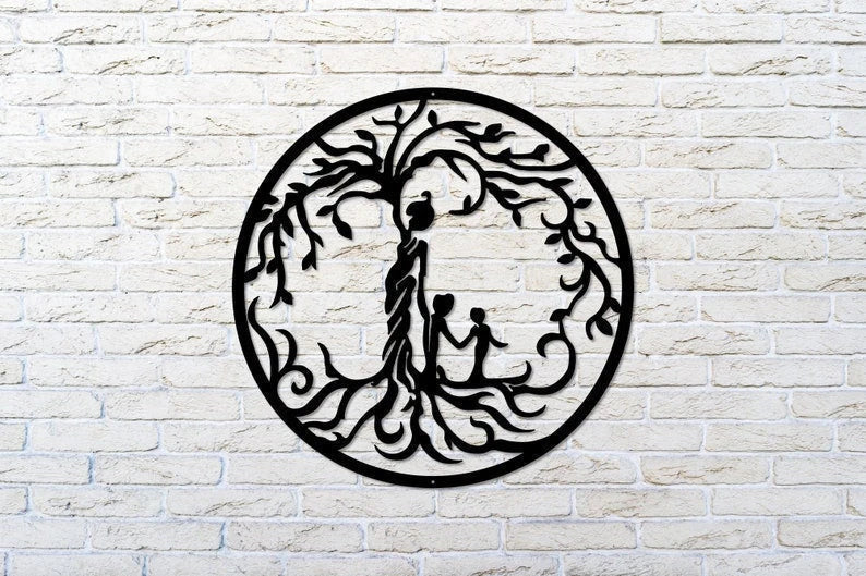Tree of Life Mother Child Sign Metal Tree of Life Tree of Life Decor Gift for Mom Mother's Day Gift Mom Tree of Life