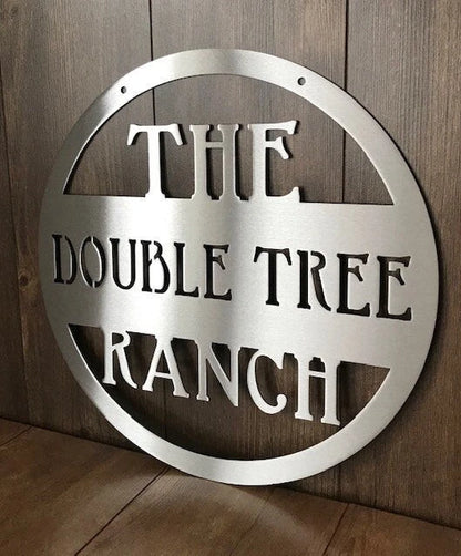 Farm Sign Or Ranch Sign, Personalized Sign With Your Name, Rustic Steel Handmade Made To Order Cow Sign, Custom Metal Sign, Wall Decor, Laser Cut Metal Signs Custom Gift Ideas