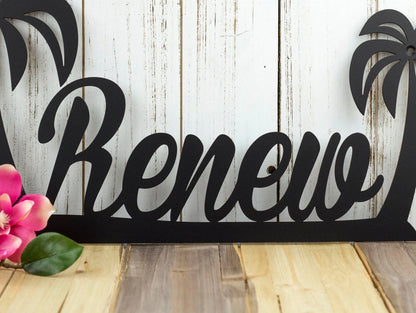 Palm Tree Custom Name Sign, Tropical Decor, Palm Tree Wall Art, Metal Sign, Name Sign, Metal Wall Art, Outdoor Sign Laser Cut Metal Signs Custom Gift Ideas