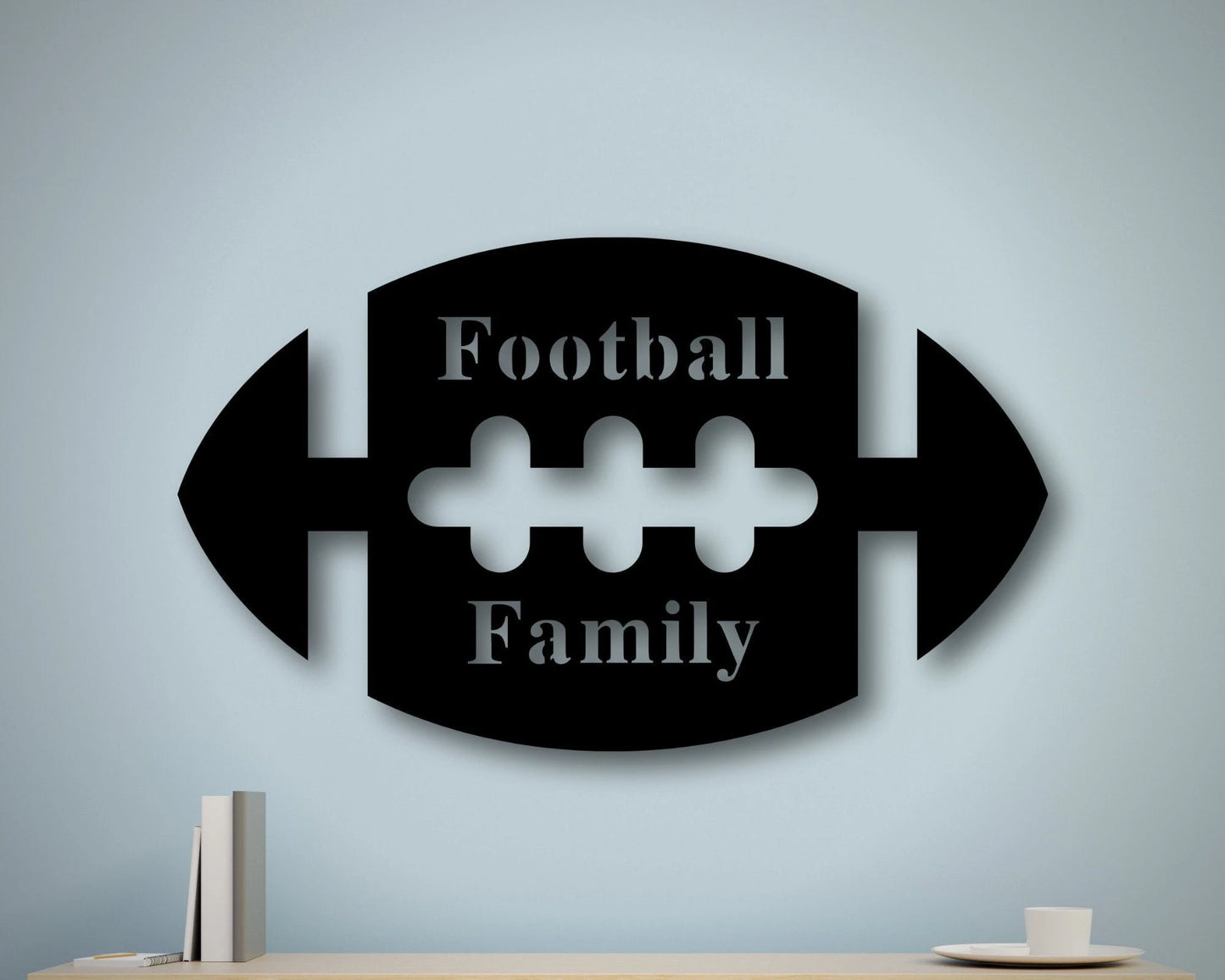 Personalized Metal Football Sign, Boys Football Art, Outdoor Patio Metal Signs, Personalized Football Sign, Football Party Decor, Laser Cut Metal Signs Custom Gift Ideas
