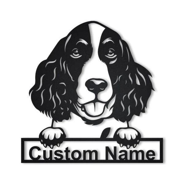 English Springer Spaniel Personalized Metal Wall Decor, Cut Metal Sign, Metal Wall Art, Metal House Sign Laser Cut Metal Signs Custom Gift Ideas