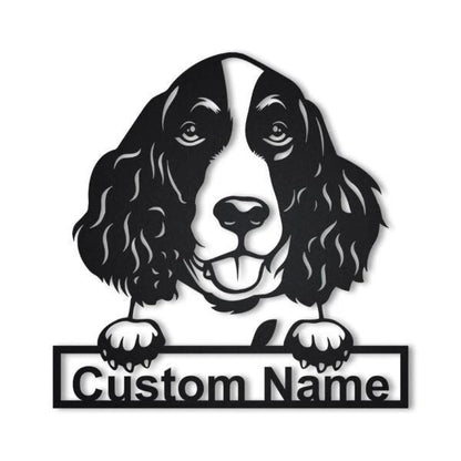 English Springer Spaniel Personalized Metal Wall Decor, Cut Metal Sign, Metal Wall Art, Metal House Sign Laser Cut Metal Signs Custom Gift Ideas