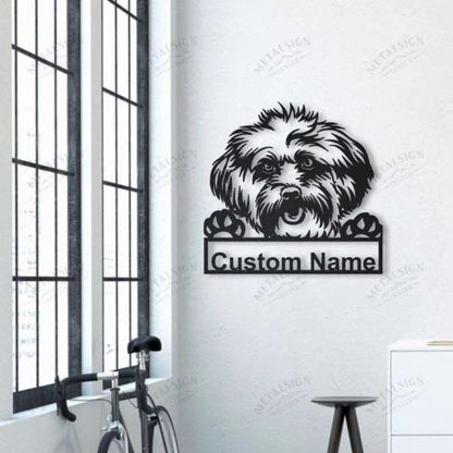 Lhasa Apso Personalized Metal Wall Decor, Cut Metal Sign, Metal Wall Art, Metal House Sign, Metal Laser Cut Metal Signs Custom Gift Ideas
