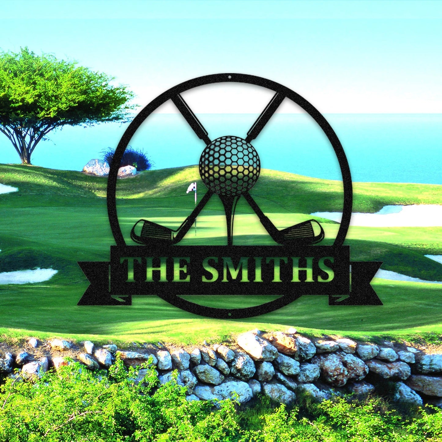 Custom Name Golf Metal Sign, Weatherproof Wall Decor Laser Cut Metal Signs Custom Gift Ideas