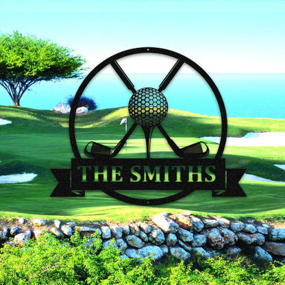 Custom Name Golf Metal Sign, Weatherproof Wall Decor Laser Cut Metal Signs Custom Gift Ideas