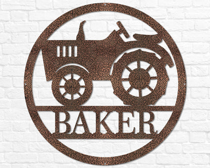 Personalized Farm Sign Metal Farmhouse Sign Metal Farmhouse Decor Custom Farm Sign Tractor Wall Decor Metal Family Name Sign Farmer Gift, Laser Cut Metal Signs Custom Gift Ideas