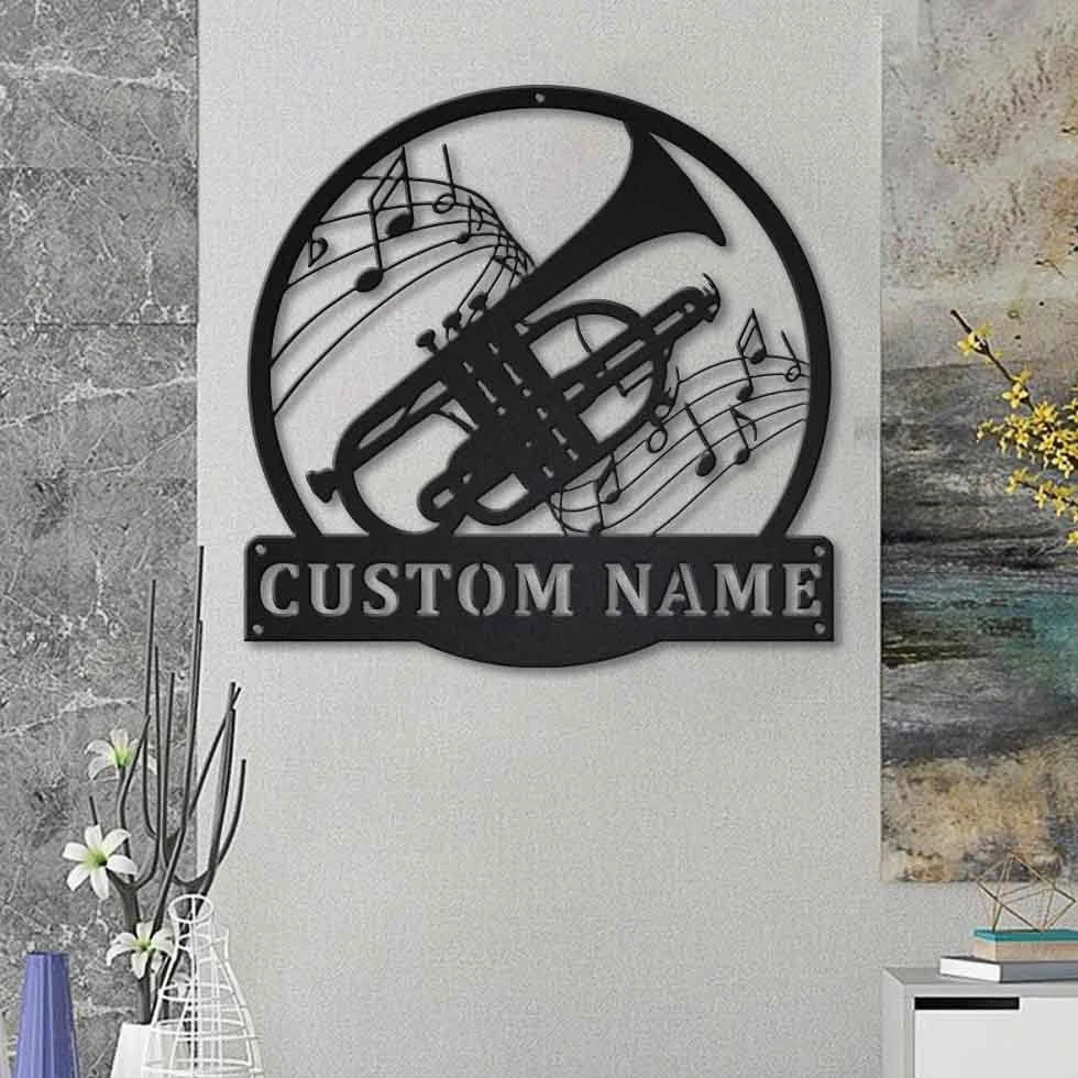 Personalized Cornet Music Metal Sign Art, Custom Cornet Music Metal Sign, Cornet Gifts For Men, Cornet Gift, Music Gift, Laser Cut Metal Signs Custom Gift Ideas