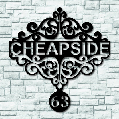 Custom Metal Address Sign, Personalized Metal House Number Sign, Metal Address Wall Decor, Address Plaque Outdoor Metal Sign For Yard Decor Laser Cut Metal Signs Custom Gift Ideas