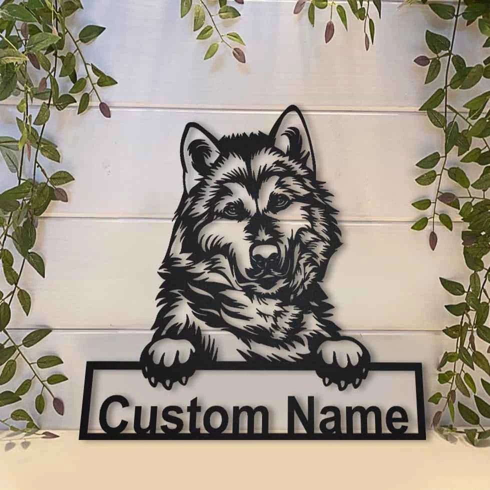 Personalized Alaskan Malamute Dog Metal Sign Art, Custom Alaskan Malamute Metal Sign, Akita Inu Dog Gifts, Dog Gift, Birthday Gift, Laser Cut Metal Signs Custom Gift Ideas