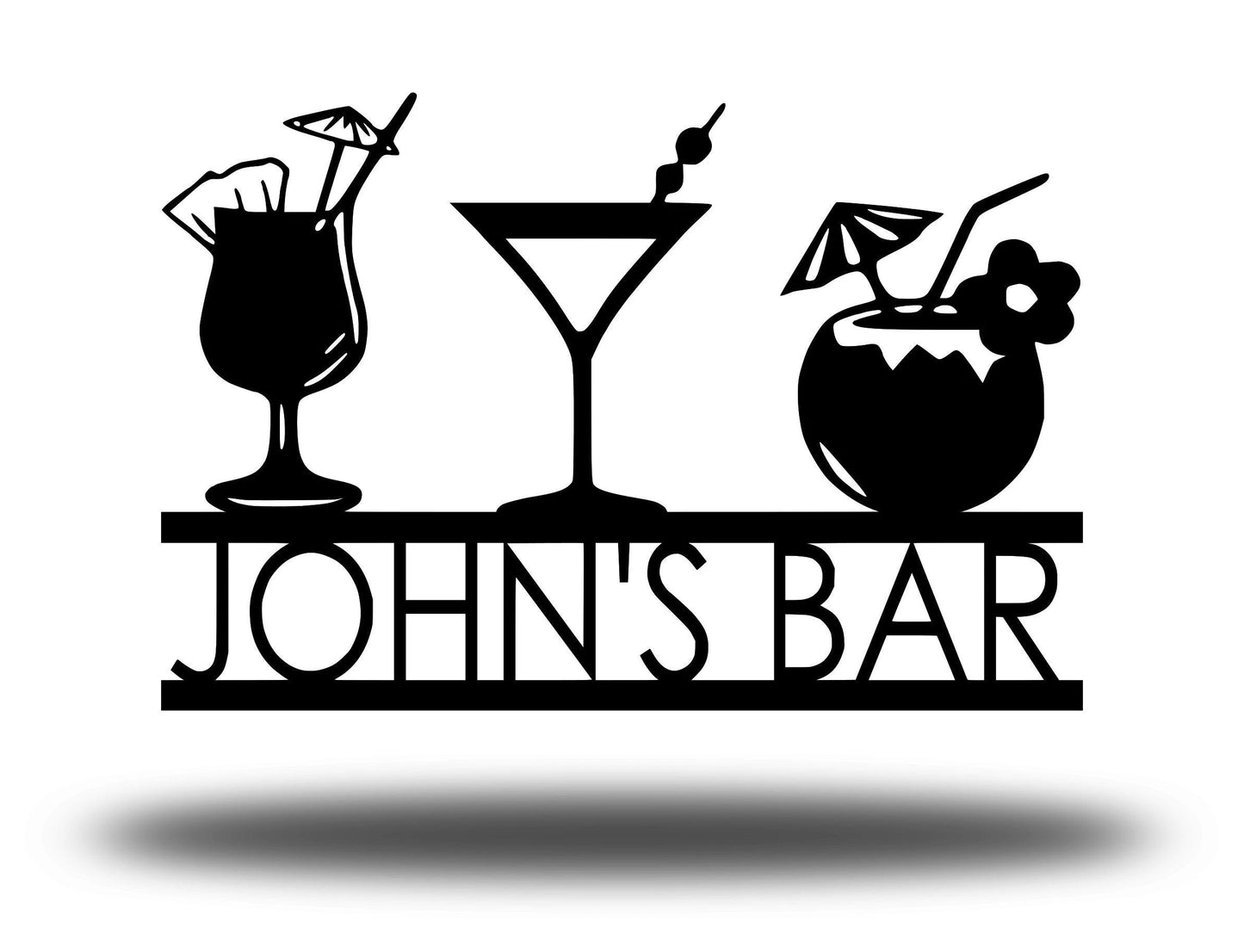 Personalized Bar Theme Sign, Custom Bar Theme Sign, Drink Sign, Metal Family Name Sign For Bar, Beer Lover Gift, Last Name Sign, Laser Cut Metal Signs Custom Gift Ideas