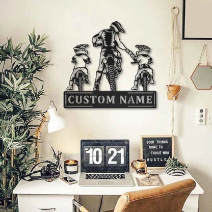 Motorcross Rider Dad Personalized Metal Wall Decor, Cut Metal Sign, Metal Wall Art, Metal House Sign, Metal Laser Cut Metal Signs Custom Gift Ideas