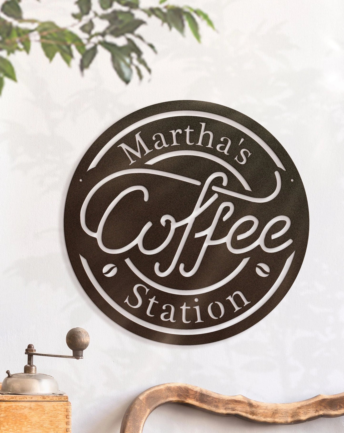 Custom Coffee Station, Your Name Coffee Sign Laser Cut Metal Signs Custom Gift Ideas