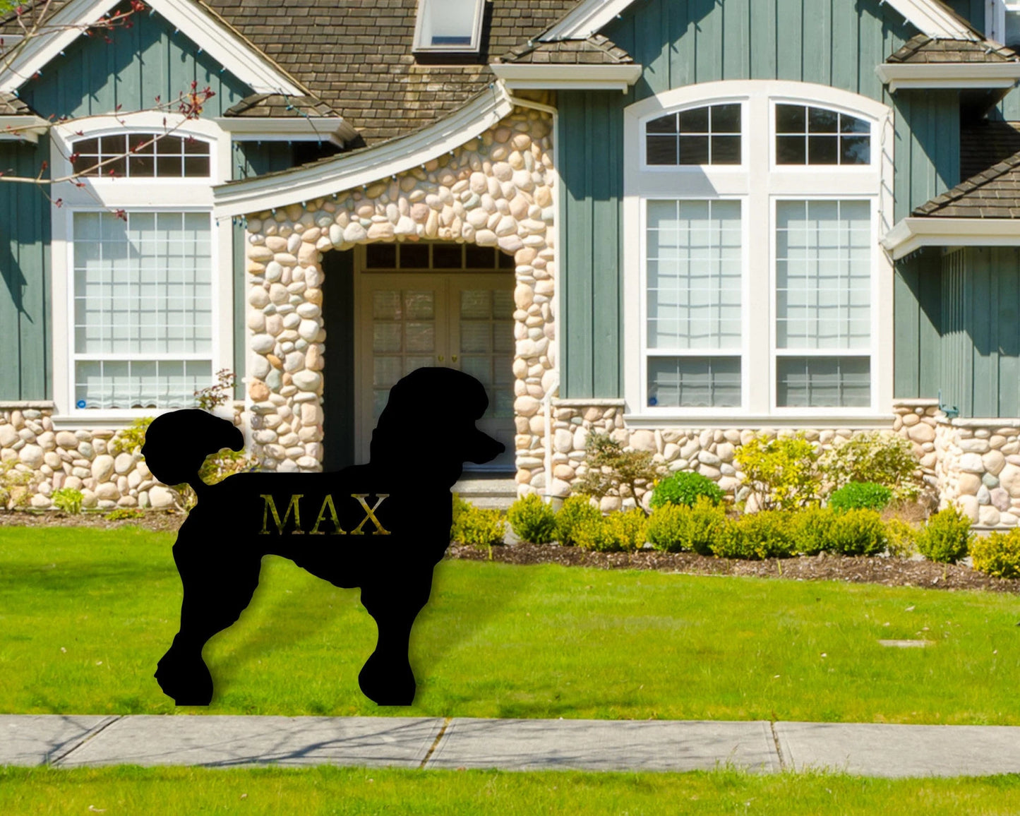 Poodle Name Sign, Front Yard Dog Sign, Front Yard Sign, Poodle Metal Sign, Dog Sign, Dog Lover Sign, Gift For Pet Owner, Poodle Lover Sign Laser Cut Metal Signs Custom Gift Ideas