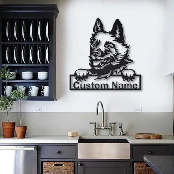 Schipperke Dog Personalized Metal Wall Decor, Cut Metal Sign, Metal Wall Art, Metal House Sign Laser Cut Metal Signs Custom Gift Ideas