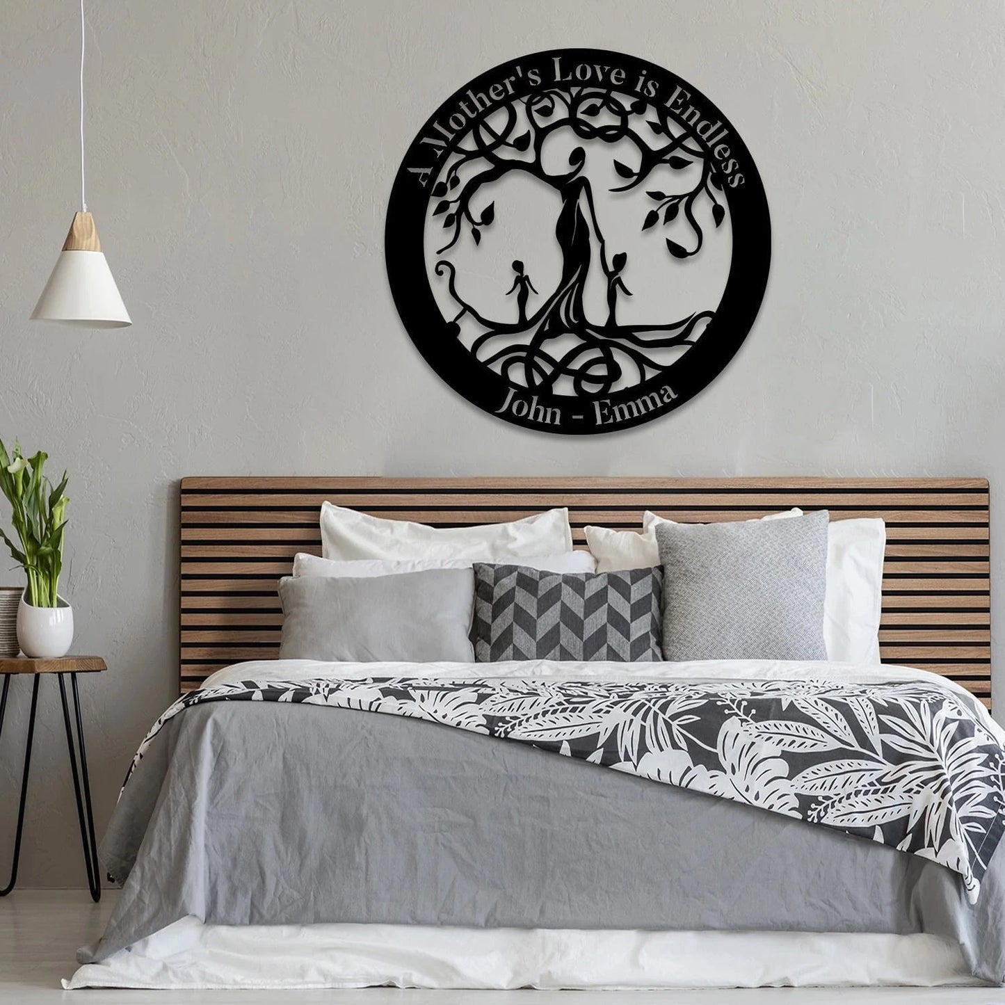 A Mother's Love Is Endless Tree Of Life Metal Art, Custom Mother's Day Gift Laser Cut Metal Signs Custom Gift Ideas