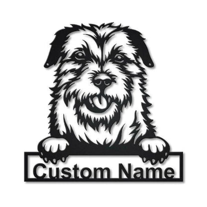 Border Terrier Dog Personalized Metal Wall Decor, Cut Metal Sign, Metal Wall Art, Metal House Sign, Metal Laser Cut Metal Signs Custom Gift Ideas
