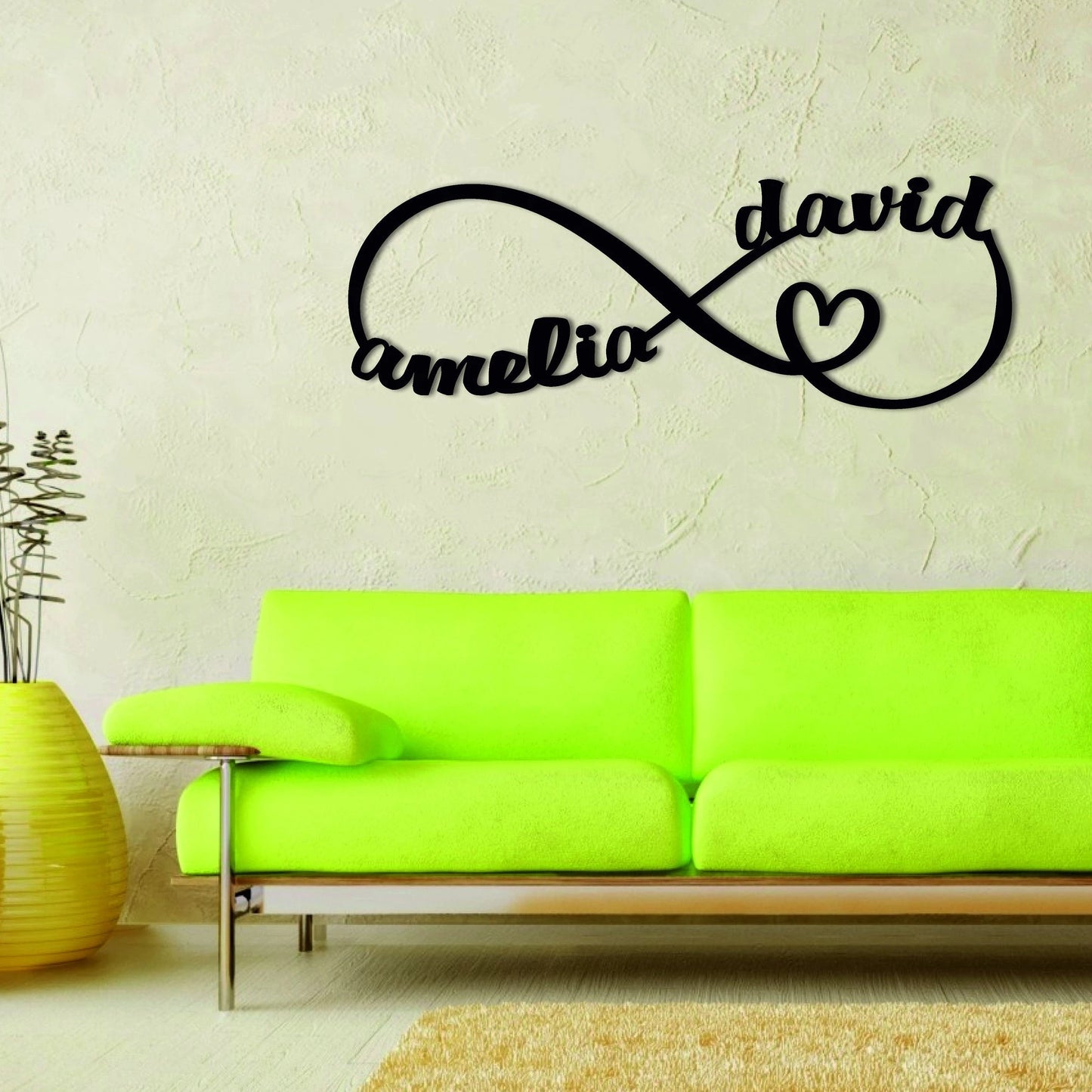 Personalized Infinity Symbol, Infinity Sign Name, Infinity Metal Sign, Infinity Sign Containing Names, Metal Wall Art Decor Laser Cut Metal Signs Custom Gift Ideas