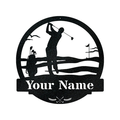 Men Golf Custom Monogram Metal Sign, Wall Art Decor, Personalized Metal Sign, Personalized Name, Metal Name Sign, Kids Sign, Sports, Pga Laser Cut Metal Signs Custom Gift Ideas