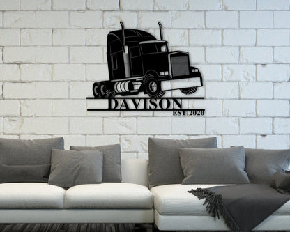Customized Metal Trucker Sign, Sign For Truck Driver, Trucker Sign, Personalized Sign, Custom Metal Sign, Personalized Gift For Him, Trucker Laser Cut Metal Signs Custom Gift Ideas