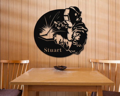 Customized Metal Welding Sign, Sign For Welder, Welder Sign, Personalize Sign, Custom Metal Sign Personalized Gift For Dad Father's Day Gift, Metal Laser Cut Metal Signs Custom Gift Ideas