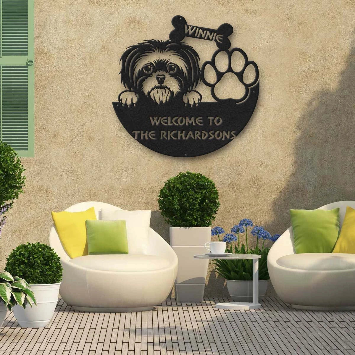 Dog Lovers Funny Welcome To Family Personalized Metal Sign Laser Cut Metal Signs Custom Gift Ideas