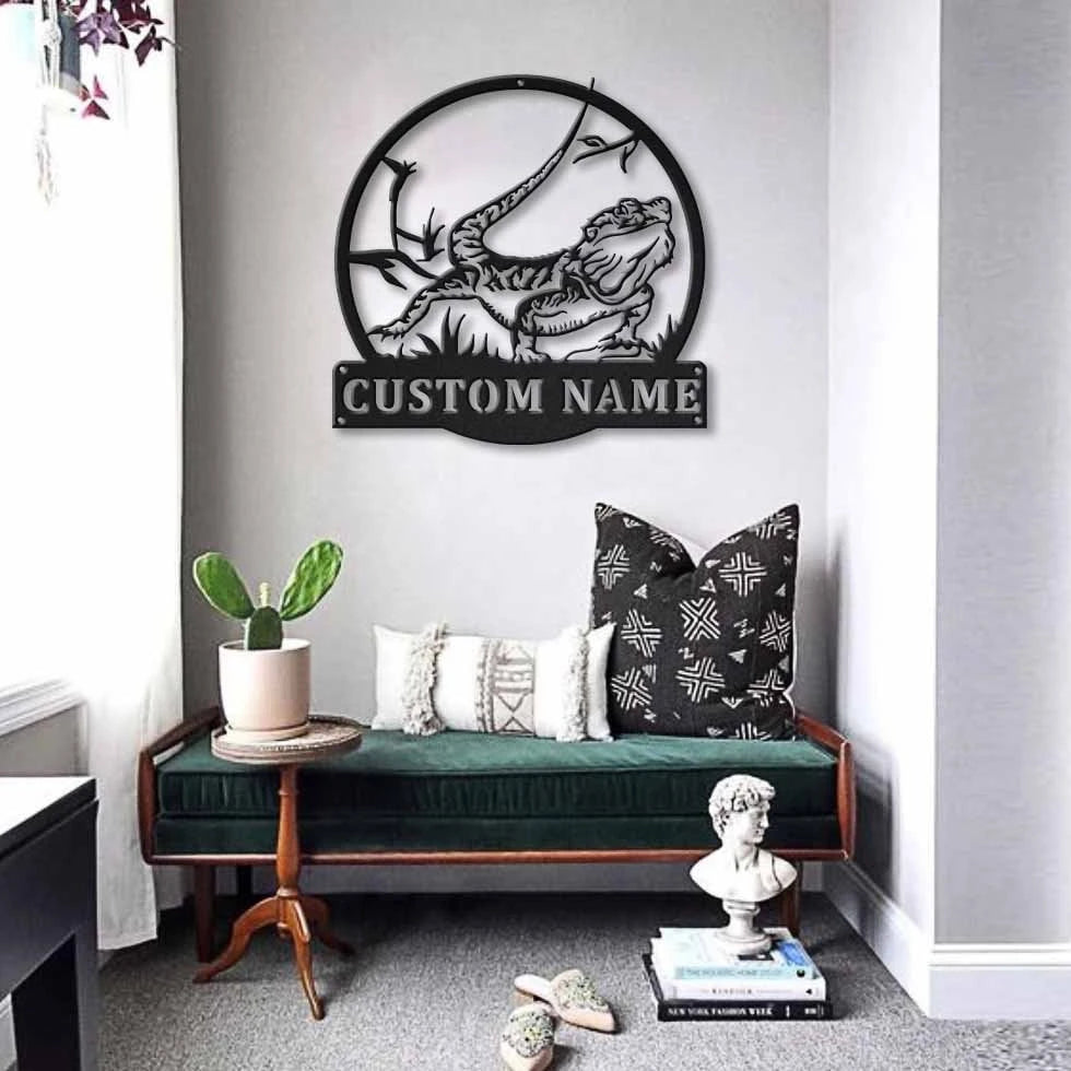 Personalized Bearded Dragon Metal Sign Art, Custom Bearded Dragon Metal Sign, Bearded Dragon Gifts Funny, Hobbie Gift, Animal Custom Laser Cut Metal Signs Custom Gift Ideas
