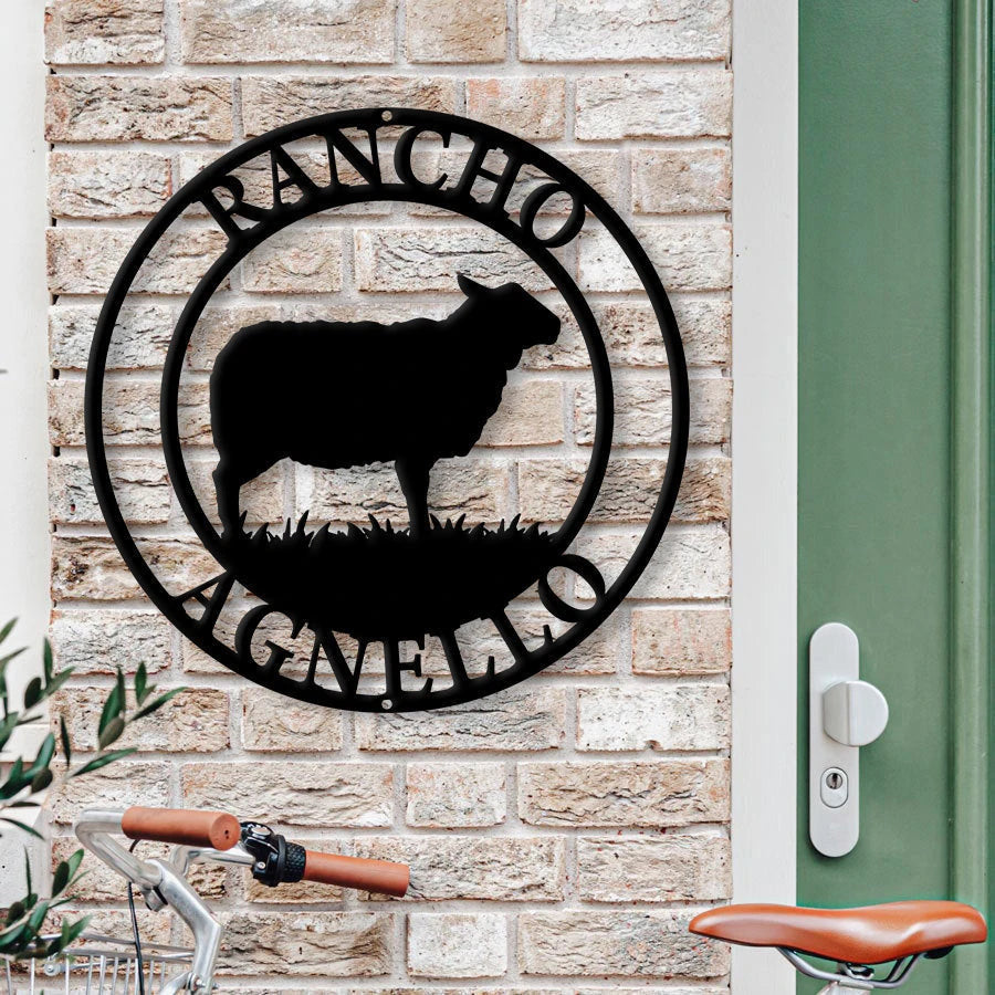 Sheep Metal Sign, Custom Sheep And Lamb, Farmer Sign, Personalized, Established, Plasma Cut Steel Sign, Animals Farm, Metal Art, Farmhouse Laser Cut Metal Signs Custom Gift Ideas