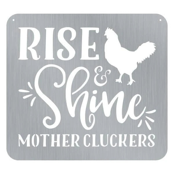 Rise &amp; Shine Customized Metal Signs, Custom Metal Sign, Custom Signs, Metal Sign, Metal Laser Cut Metal Signs Custom Gift Ideas