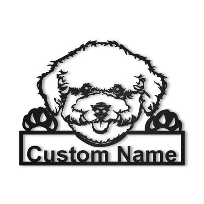 Bichon Frise Personalized Metal Wall Decor, Cut Metal Sign, Metal Wall Art, Metal House Sign, Metal Laser Cut Metal Signs Custom Gift Ideas