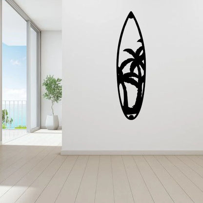 Surf Board Palm Tree Metal Wall Art, 3 Piece Surf Board Wall Decor, Gift For Surfers, Beach House Decor, Summer House Wall Art,, Metal Laser Cut Metal Signs Custom Gift Ideas