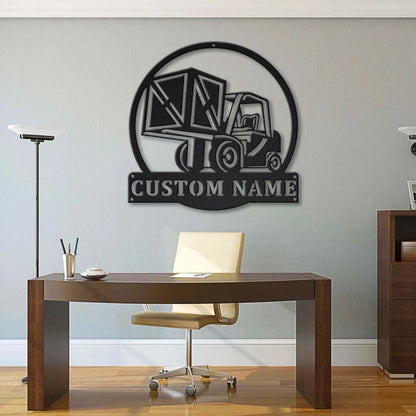 Personalized Forklift Driver Metal Sign Art, Custom Forklift Driver Monogram Metal Sign, Forklift Gifts, Job Gift, Decor Decoration, Laser Cut Metal Signs Custom Gift Ideas