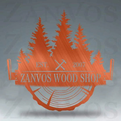 Crosscut Saw Monogram Customized Metal Signs, Custom Metal Sign, Custom Signs, Metal Sign Laser Cut Metal Signs Custom Gift Ideas