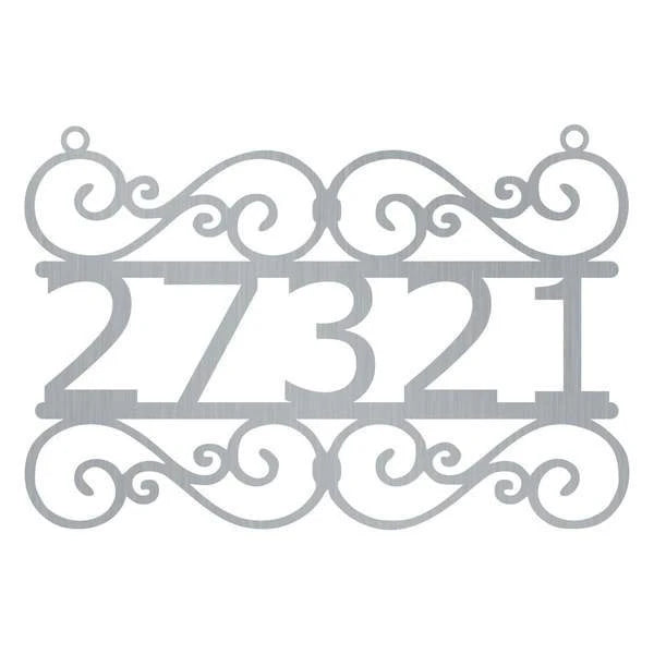 Swirl Address Customized Metal Signs, Custom Metal Sign, Custom Signs, Metal Sign, Metal Laser Cut Metal Signs Custom Gift Ideas