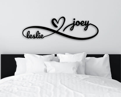 Personalized Anniversary Gift, Valentines Day Gift, Cuples Name Anniversary Gift, Infinity Name Sign,custom Anniversary Gift, Metal Laser Cut Metal Signs Custom Gift Ideas