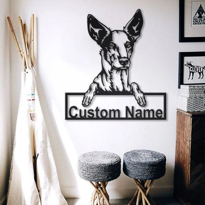 Personalized Podenco Dog Metal Sign Art, Custom Podenco Dog Metal Sign, Animal Funny, Father's Day Gift, Pet Gift, Laser Cut Metal Signs Custom Gift Ideas