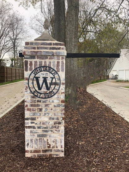 Block Letter Name Metal Sign Personalized Housewarming Gift Door Hanger Wedding Gift Metal Monogram Sign Custom Metal Sign