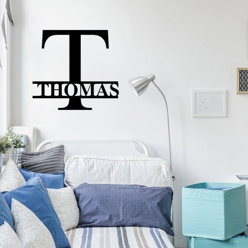 Custom Metal Signs Monogram Wall Decor Last Name Sign Family Name Sign Personalized Wedding Gift Custom Metal Art