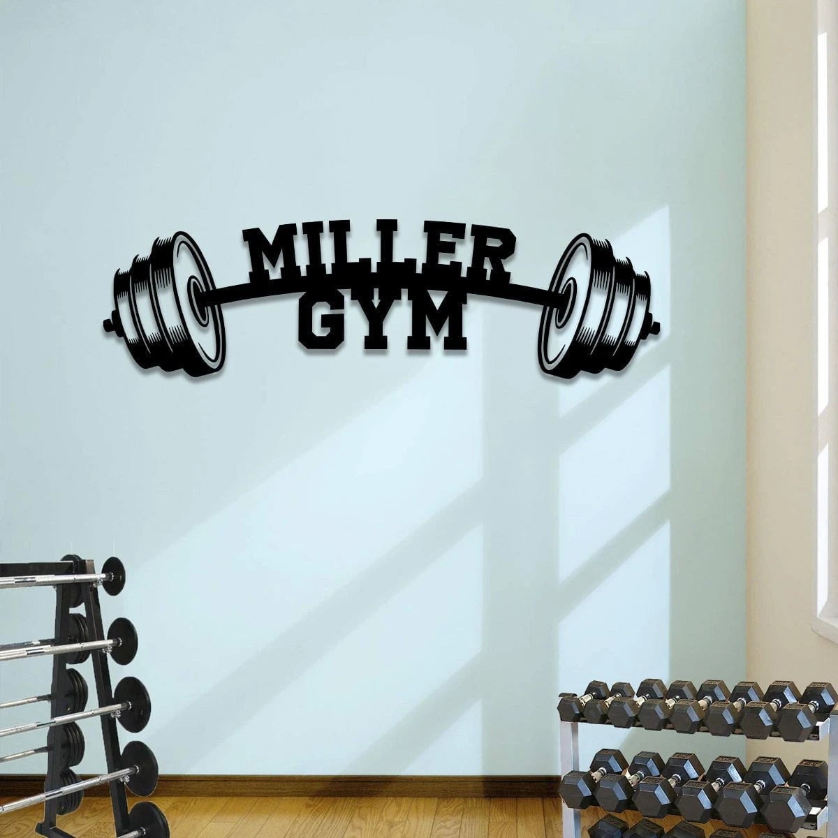 Weights Metal Gym Sign, Custom Fitness Center, Cross Fit Club, Home Wall Decor, Wedding, Anniversary Art Gift, Metal Laser Cut Metal Signs Custom Gift Ideas